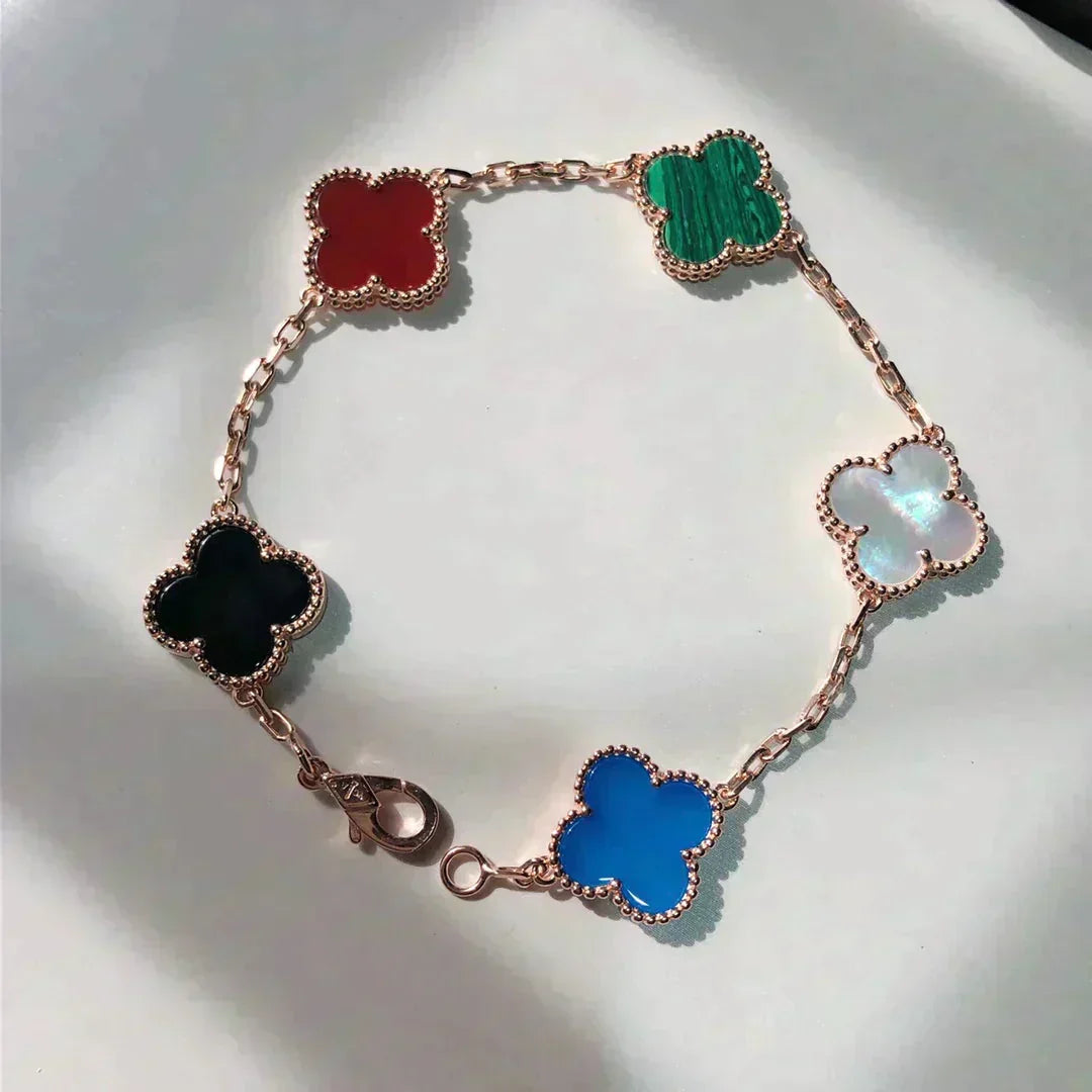 [Marins]CLOVER 5 MOTIFS MULTICOLOR BRACELET
