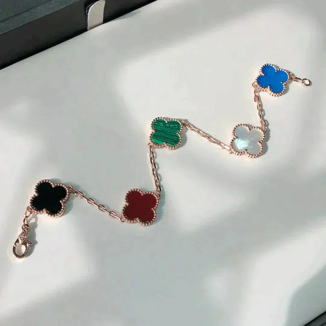 [Marins]CLOVER 5 MOTIFS MULTICOLOR BRACELET
