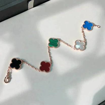 [Marins]CLOVER 5 MOTIFS MULTICOLOR BRACELET