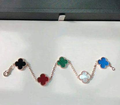 [Marins]CLOVER 5 MOTIFS MULTICOLOR BRACELET
