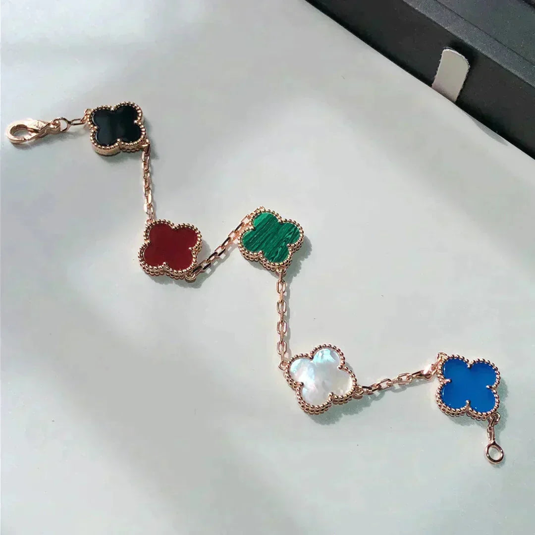 [Marins]CLOVER 5 MOTIFS MULTICOLOR BRACELET