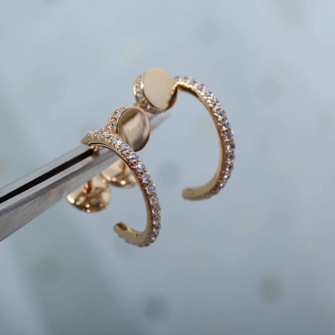[Marins]JUSTE EARRINGS 12.75MM PINK GOLD DIAMOND