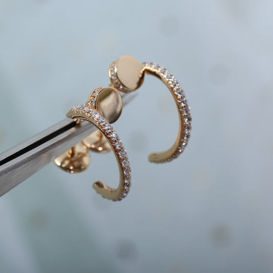 [マリナ]ジュスト イヤリング 12.75MM ピンクゴールド ダイヤモンド