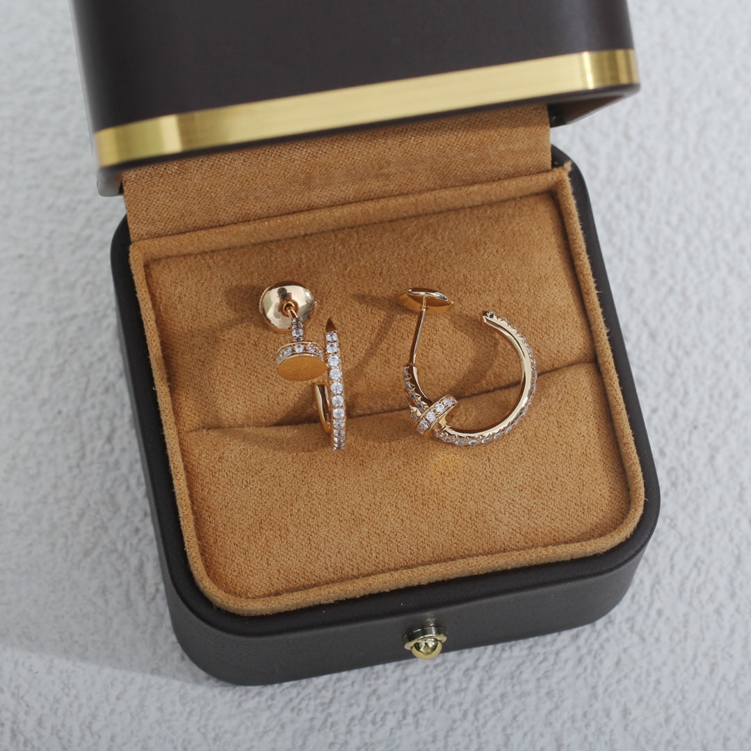 [Marins]JUSTE EARRINGS 12.75MM PINK GOLD DIAMOND