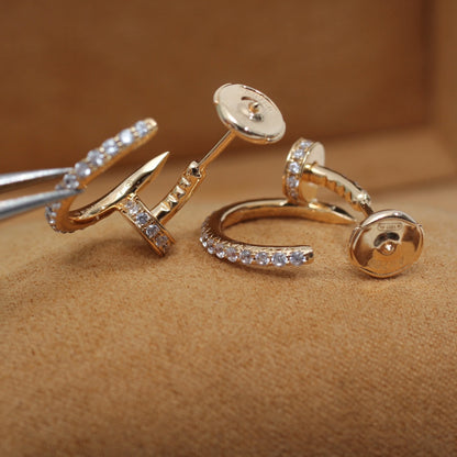 [Marins]JUSTE EARRINGS 12.75MM PINK GOLD DIAMOND