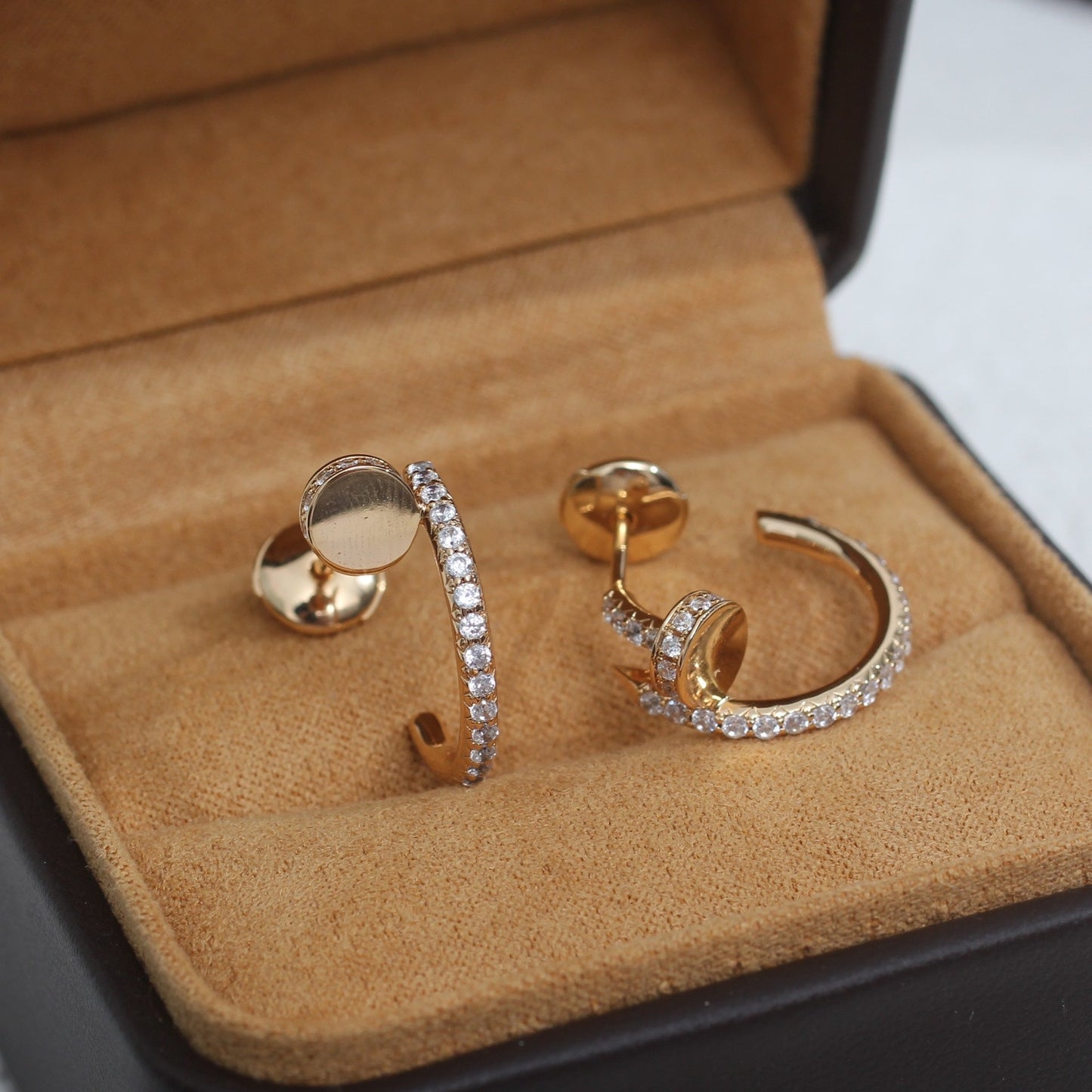 [Marins]JUSTE EARRINGS 12.75MM PINK GOLD DIAMOND