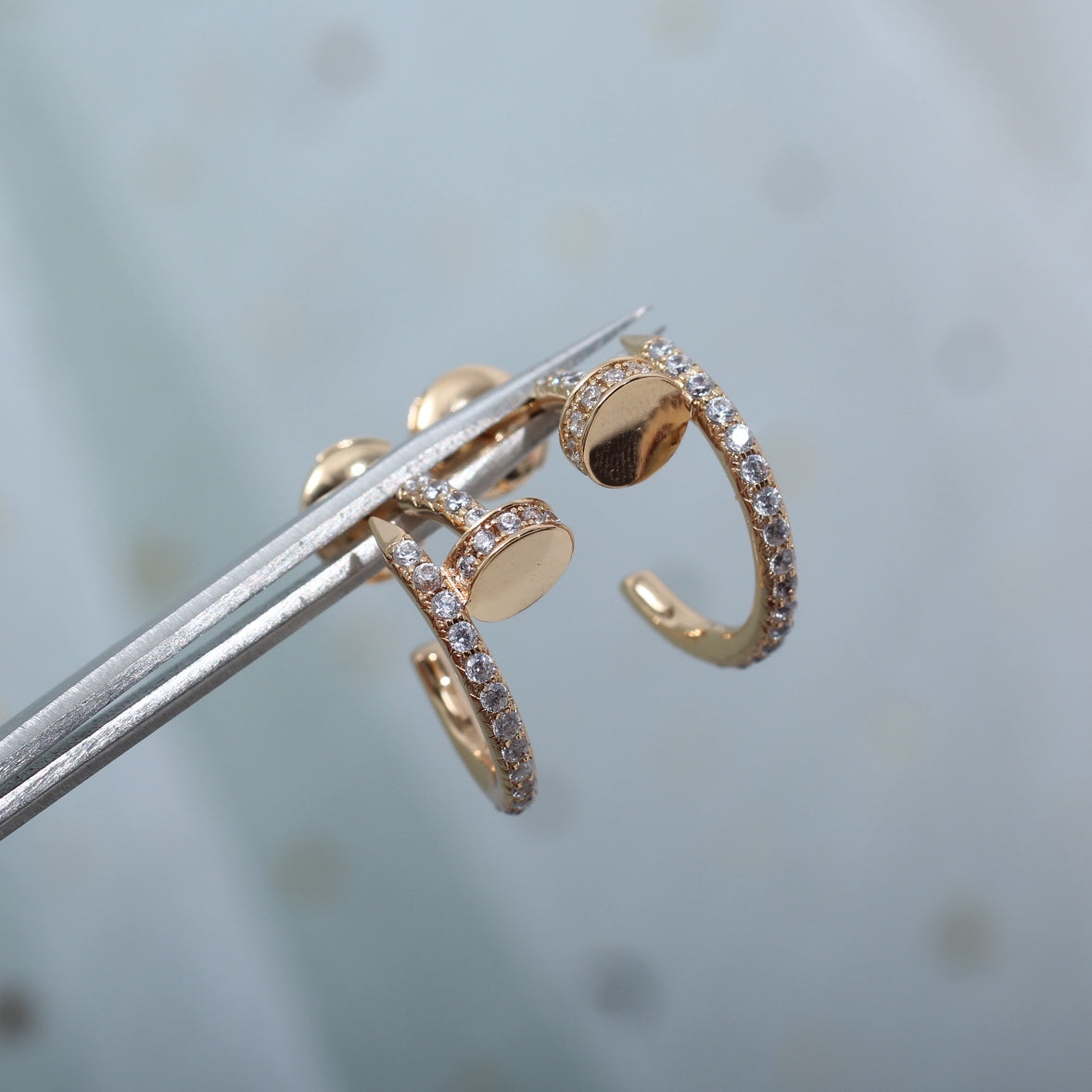 [Marins]JUSTE EARRINGS 12.75MM PINK GOLD DIAMOND