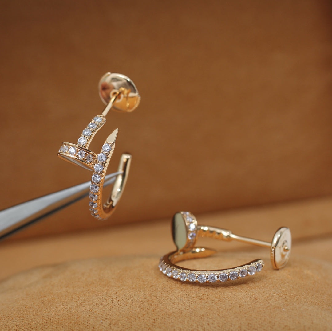 [Marins]JUSTE EARRINGS 12.75MM PINK GOLD DIAMOND