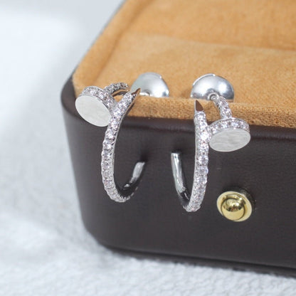 [Marins]JUSTE EARRINGS 12.75MM SILVER DIAMOND