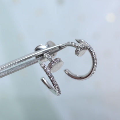 [Marins]JUSTE EARRINGS 12.75MM SILVER DIAMOND