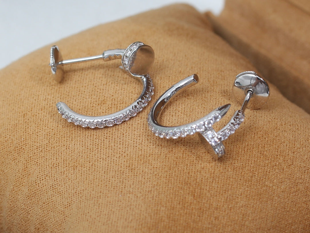 [Marins]JUSTE EARRINGS 12.75MM SILVER DIAMOND
