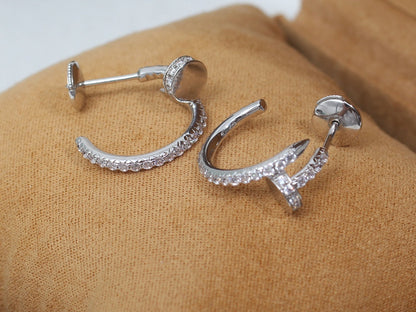 [Marins]JUSTE EARRINGS 12.75MM SILVER DIAMOND
