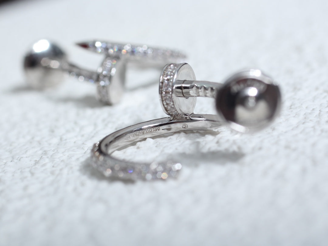 [Marins]JUSTE EARRINGS 12.75MM SILVER DIAMOND