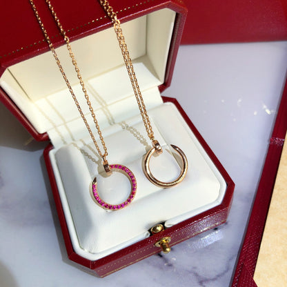 [Marins]JUSTE NECKLACE GOLD RED DIAMONDS