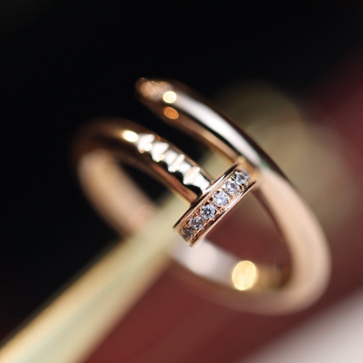 [Marins]JUSTE RING 2.65MM PINK GOLD DIAMOND