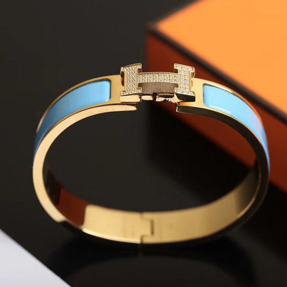 [Marins]H CLOUD BLUE BRACELET GOLD DIAMOND