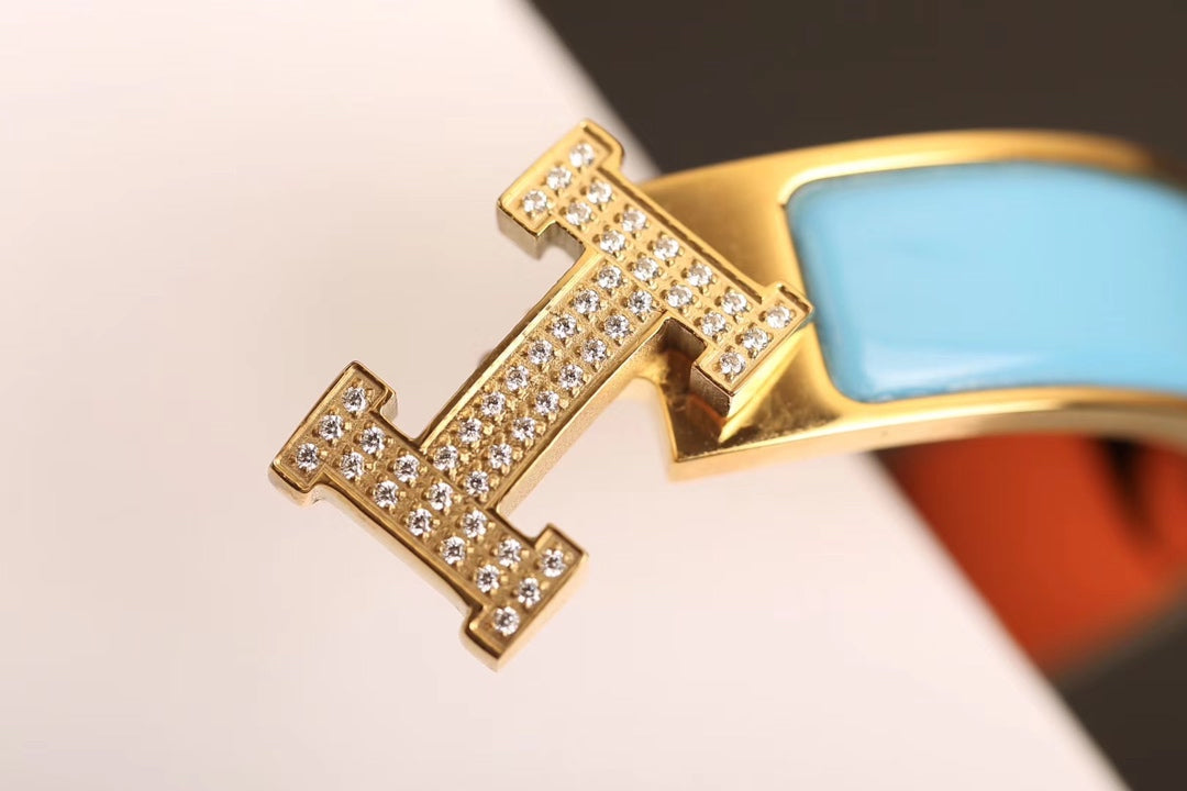 [Marins]H CLOUD BLUE BRACELET GOLD DIAMOND