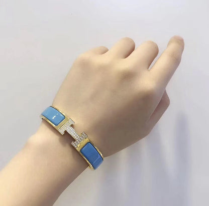[Marins]H CLOUD BLUE BRACELET GOLD DIAMOND