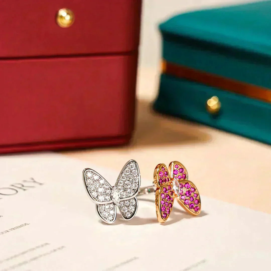 [Marins]TWIN BUTTERFLY DIAMOND RING