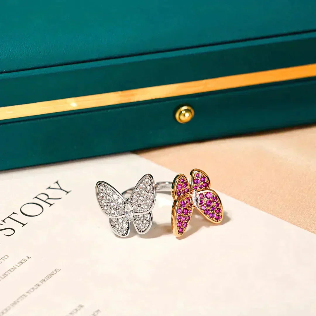 [Marins]TWIN BUTTERFLY DIAMOND RING