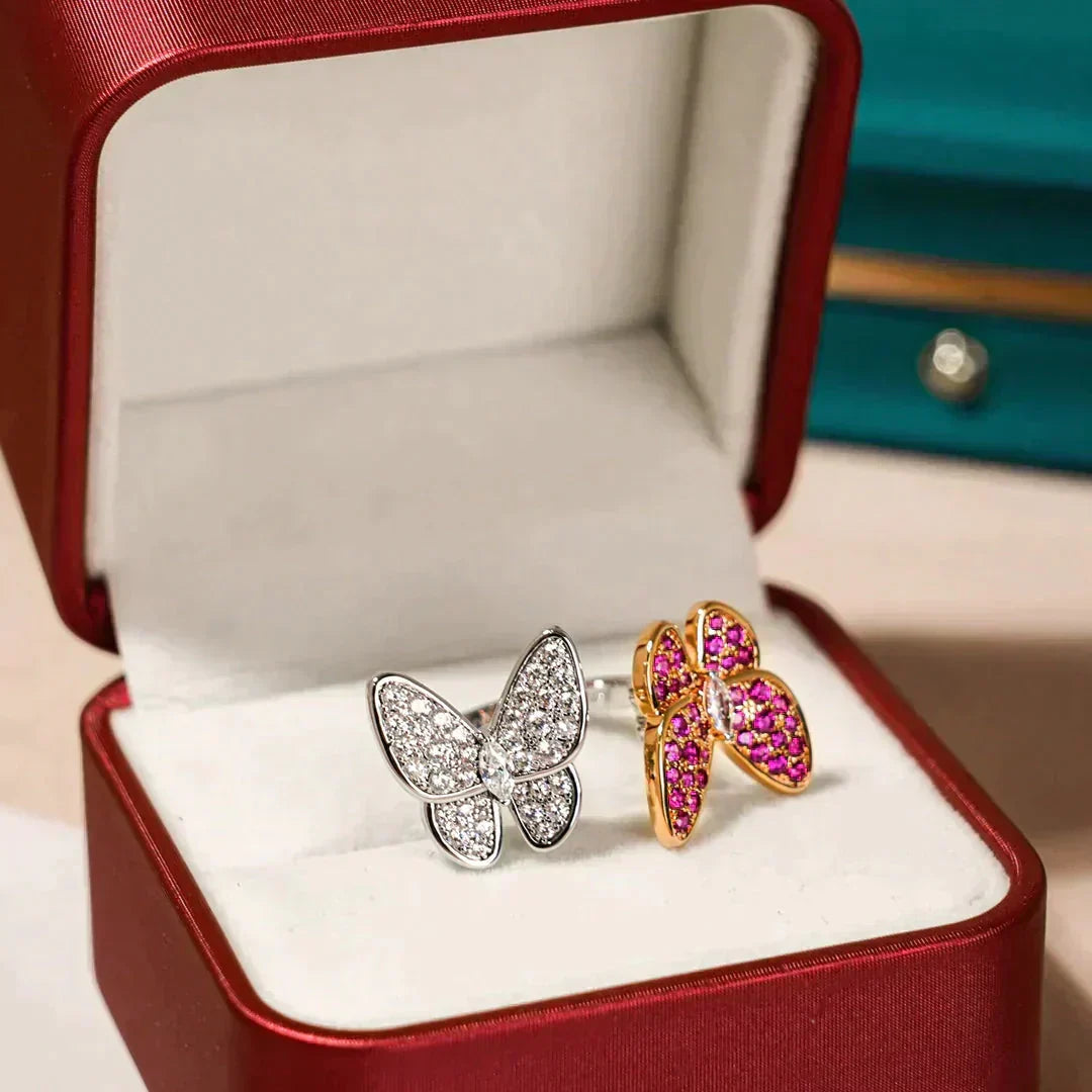 [Marins]TWIN BUTTERFLY DIAMOND RING