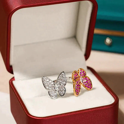 [Marins]TWIN BUTTERFLY DIAMOND RING