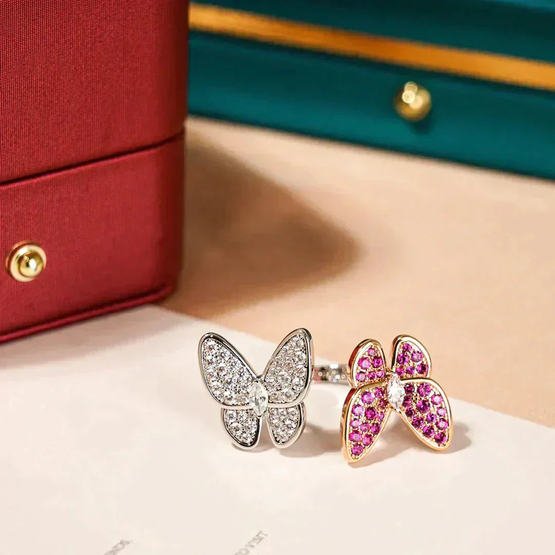 [Marins]TWIN BUTTERFLY DIAMOND RING