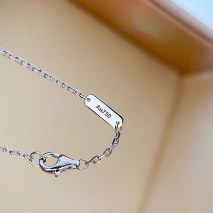 [Marins]CLOVER DIAMOND NECKLACE SILVER