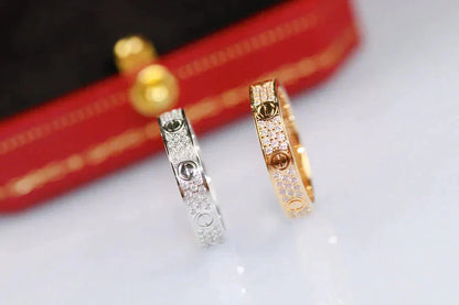 [Marins]LOVE RING 3.6MM DIAMOND PAVED