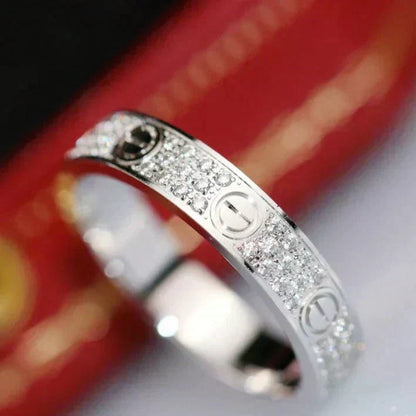[Marins]LOVE RING 3.6MM DIAMOND PAVED