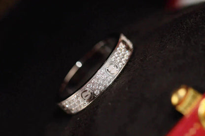 [Marins]LOVE RING 3.6MM DIAMOND PAVED