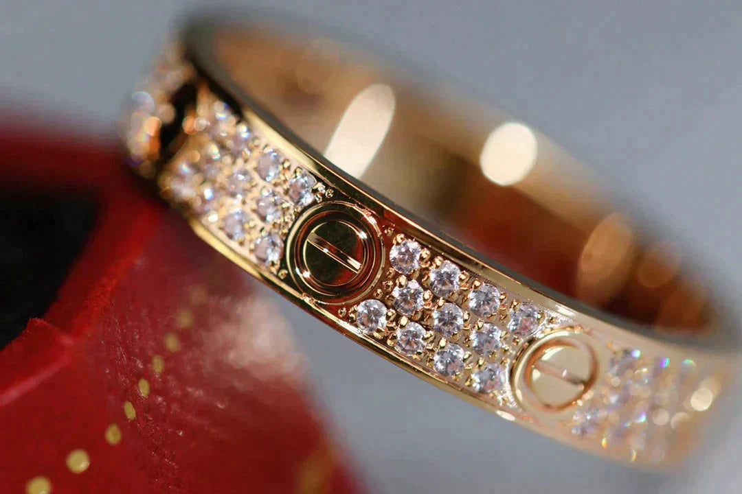 [Marins]LOVE RING 3.6MM DIAMOND PAVED