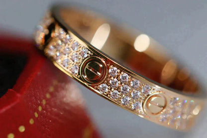 [Marins]LOVE RING 3.6MM DIAMOND PAVED