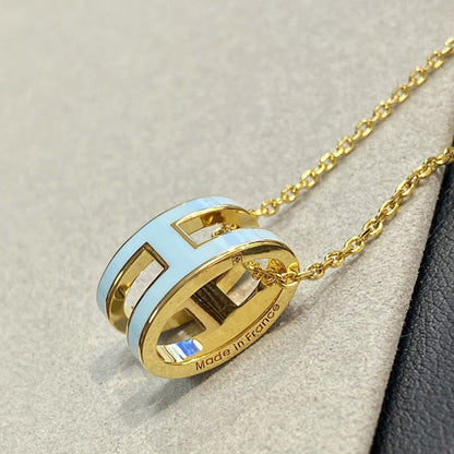 [Marins]POP H LIGHT BLUE NECKLACE