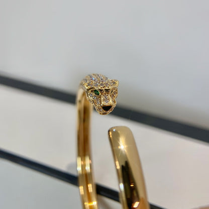 [Marins]PANTHERE GOLD DIAMOND OPEN BRACELET