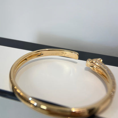 [Marins]PANTHERE GOLD DIAMOND OPEN BRACELET