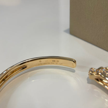 [Marins]PANTHERE GOLD DIAMOND OPEN BRACELET