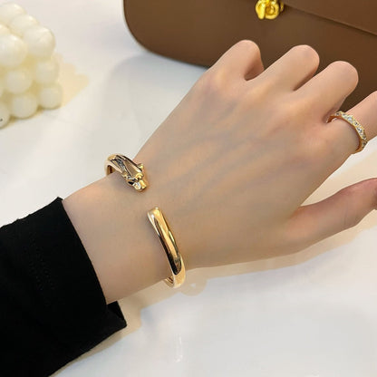 [Marins]PANTHERE GOLD OPEN BRACELET