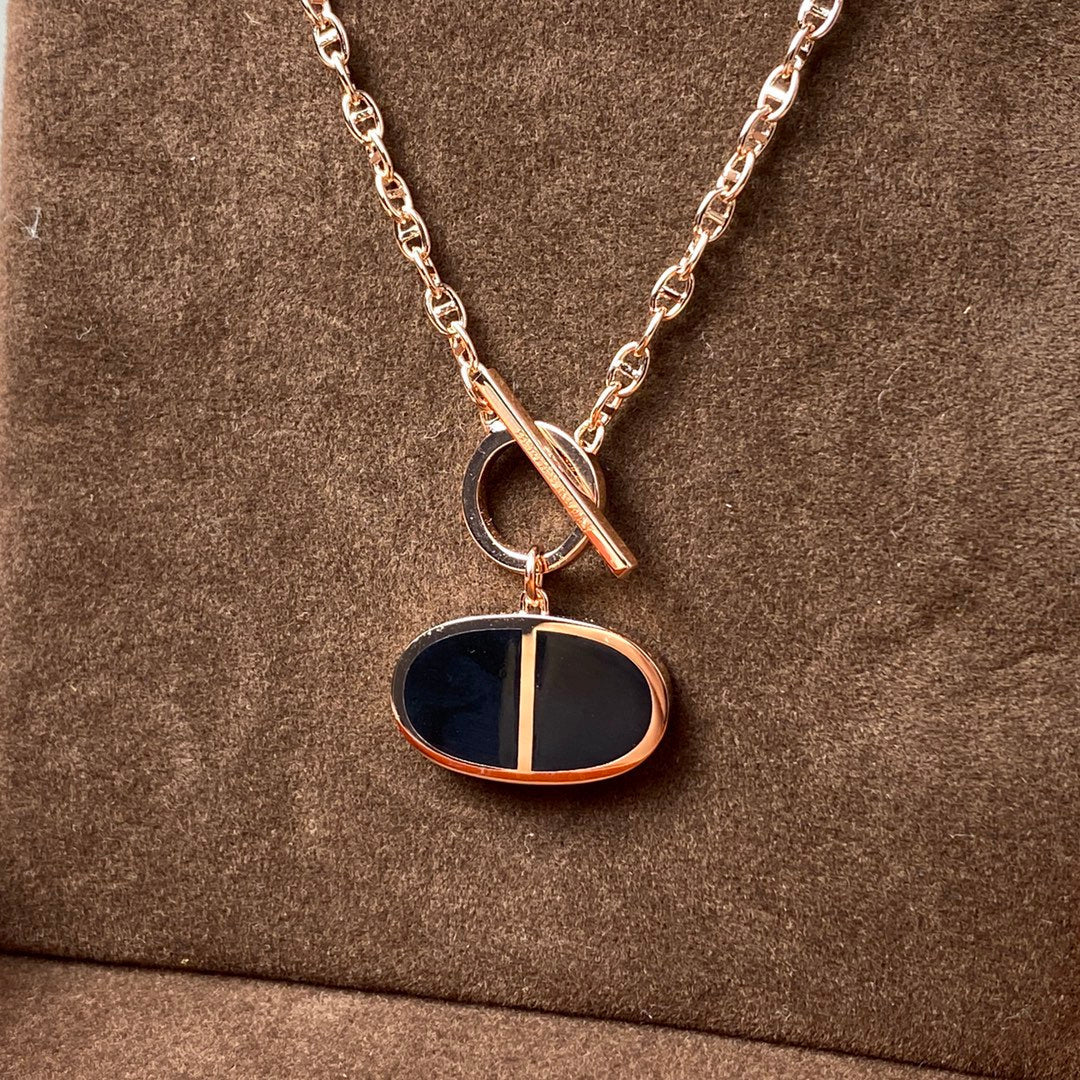 [Marins]CHAINE VERSO BLACK CERAMIC NECKLACE