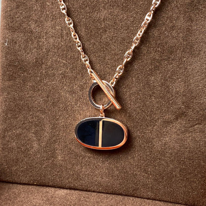 [Marins]CHAINE VERSO BLACK CERAMIC NECKLACE