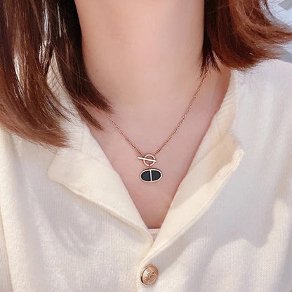 [Marins]CHAINE VERSO BLACK CERAMIC NECKLACE