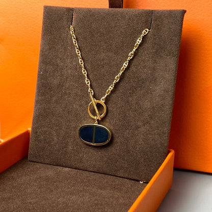 [Marins]CHAINE VERSO BLACK CERAMIC NECKLACE