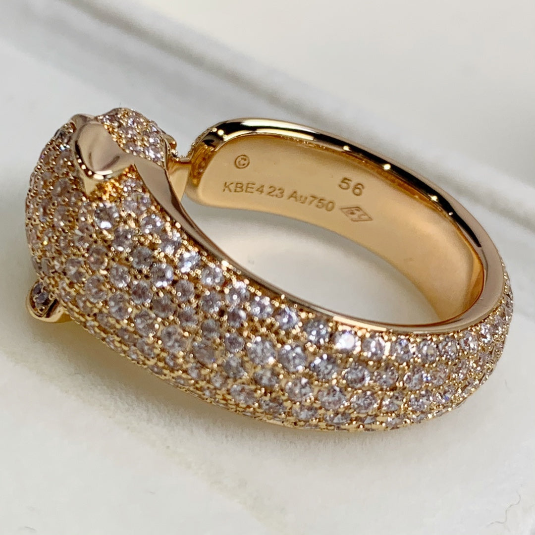 [Marins]PANTHERE PINK GOLD DIAMOND RING
