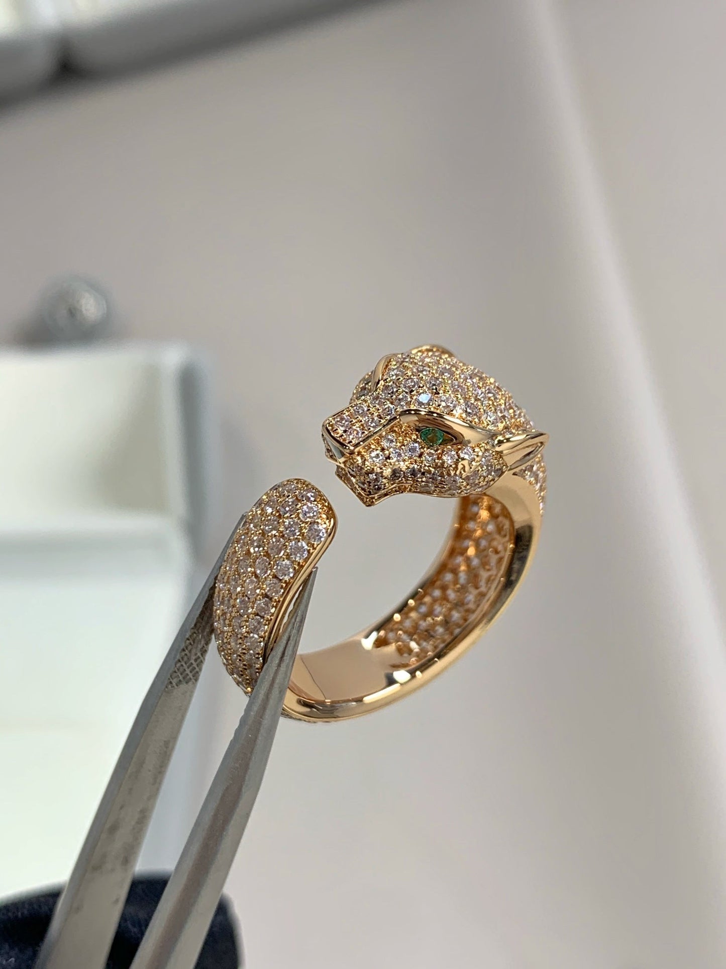 [Marins]PANTHERE PINK GOLD DIAMOND RING