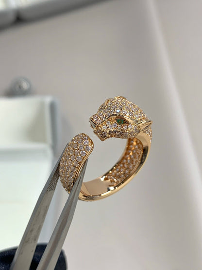 [Marins]PANTHERE PINK GOLD DIAMOND RING