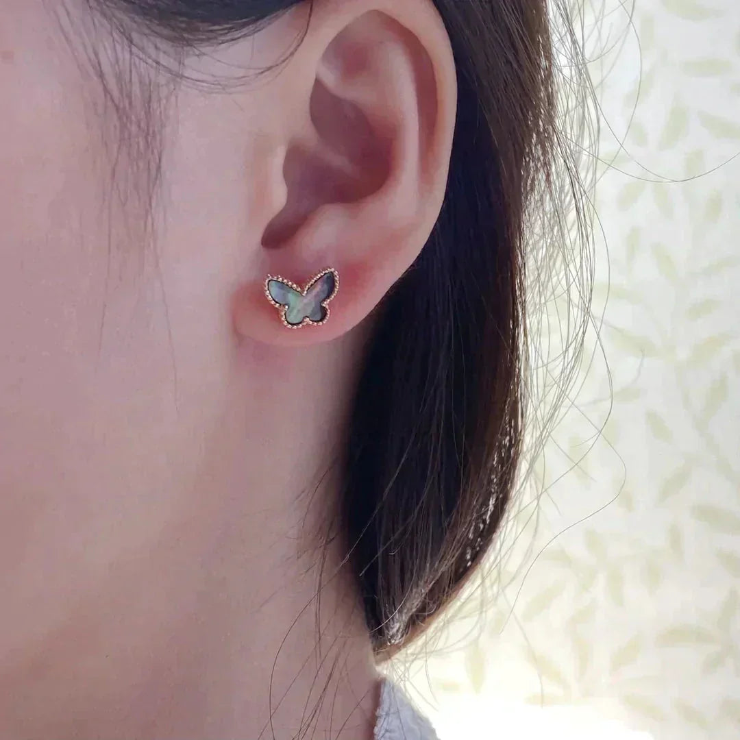 [Marins]BUTTERFLY DARK MOP  EARRINGS