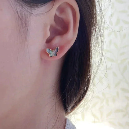 [Marins]BUTTERFLY DARK MOP  EARRINGS