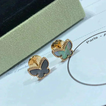 [Marins]BUTTERFLY DARK MOP  EARRINGS