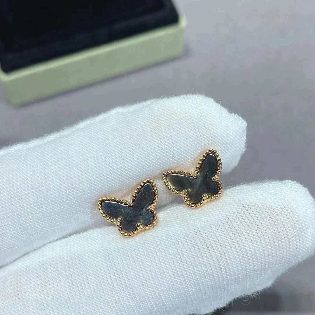 [Marins]BUTTERFLY DARK MOP  EARRINGS