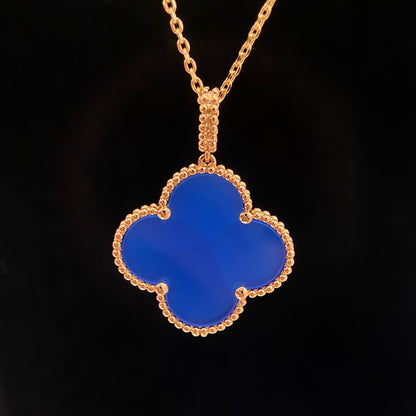 [Marins]CLOVER 25MM NECKLACE TURQUOISE Marins GOLD